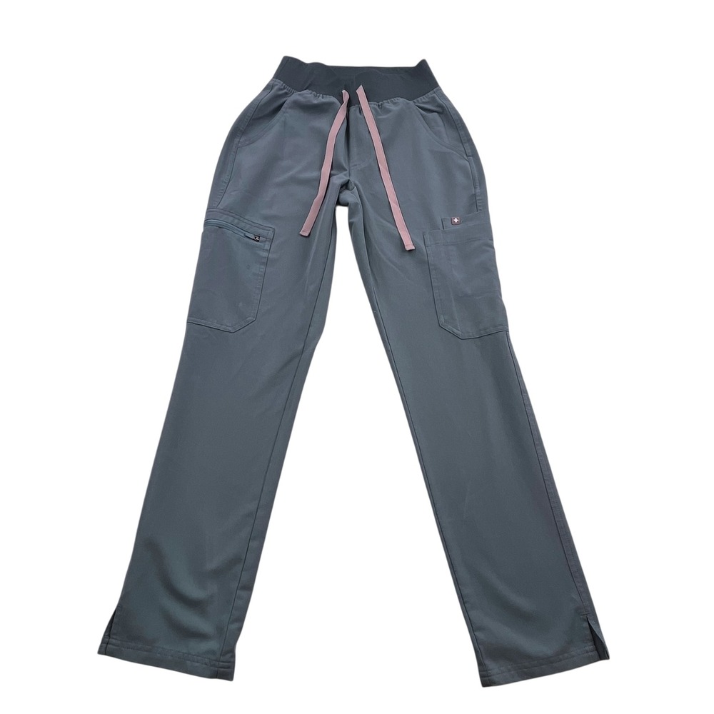 FIGS Yola Skinny Cargo Scrub Pants Green XXS Petite High Waist W22SW2013P